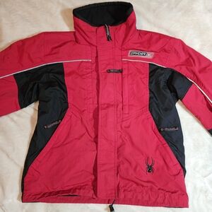 Spyder XT  weatherproof & breathable boys jacket size 14 red and black